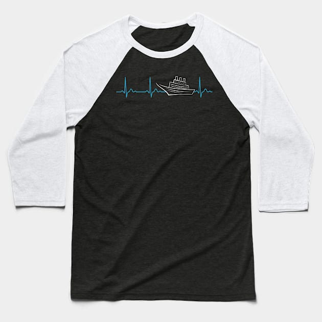 Cruise Heartbeat For Vacationers On A Cruise Baseball T-Shirt by JeZeDe